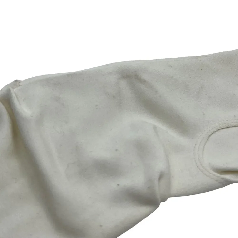 Gloves Cream Nylon Scrunch Gloves Sz 6 Nylasuede by Hansen Wedding Prom Opera